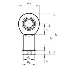 桿端軸承 GIR12-DO, 根據(jù) DIN ISO 12 240-4 標(biāo)準(zhǔn)，帶右旋內(nèi)螺紋，需維護(hù)