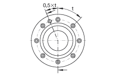 推力角接觸球軸承 ZKLF60145-2Z, 雙向，螺釘安裝，兩側(cè)間隙密封