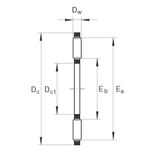 推力滾針和保持架組件 AXK6590, 單向，根據(jù) DIN 5405-2 標(biāo)準(zhǔn)