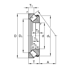 推力調(diào)心滾子軸承 29364-E1, 根據(jù) DIN 728/ISO 104 標(biāo)準(zhǔn)的主要尺寸，單向，可分離