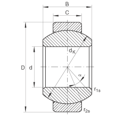 關(guān)節(jié)軸承 GE12-FO, 根據(jù) DIN ISO 12 240-1 標(biāo)準(zhǔn)，需維護(hù)