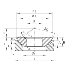 推力關節(jié)軸承 GE180-AX, 根據(jù) DIN ISO 12 240-3 標準，需維護