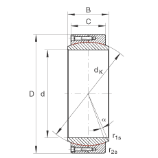 大的關(guān)節(jié)軸承 GE850-DW, 根據(jù) DIN ISO 12 240-1 標(biāo)準(zhǔn)，免維護(hù)