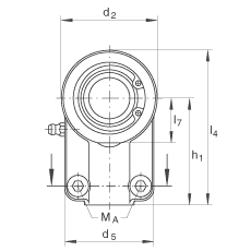 液壓桿端軸承 GIHNRK40-LO, 根據(jù) DIN ISO 12 240-4 標準，帶右旋螺紋夾緊裝置，需維護