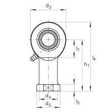 桿端軸承 GIL50-DO-2RS, 根據(jù) DIN ISO 12 240-4 標(biāo)準(zhǔn)，帶左旋內(nèi)螺紋，需維護(hù)，兩側(cè)唇密封