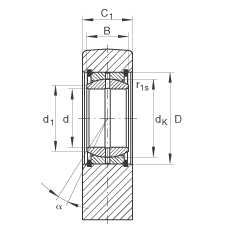 液壓桿端軸承 GF20-DO, 根據(jù) DIN ISO 12 240-4 標(biāo)準(zhǔn)，帶焊接面，需維護(hù)