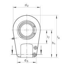 液壓桿端軸承 GIHRK60-DO, 根據(jù) DIN ISO 12 240-4 標(biāo)準(zhǔn)，帶右旋螺紋夾緊裝置，需維護(hù)