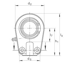 液壓桿端軸承 GIHRK30-DO, 根據(jù) DIN ISO 12 240-4 標(biāo)準(zhǔn)，帶右旋螺紋夾緊裝置，需維護(hù)