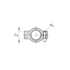 液壓桿端軸承 GIHNRK110-LO, 根據(jù) DIN ISO 12 240-4 標(biāo)準(zhǔn)，帶右旋螺紋夾緊裝置，需維護(hù)