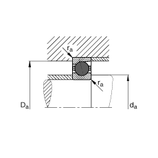 主軸軸承 HCB7210-E-T-P4S, 調(diào)節(jié)，成對或單元安裝，接觸角 α = 25°，陶瓷球，限制公差