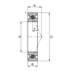 主軸軸承 HC71902-E-T-P4S, 調(diào)節(jié)，成對(duì)或單元安裝，接觸角 α = 25°，陶瓷球，限制公差