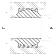 關(guān)節(jié)軸承 GE5-PB, 根據(jù) DIN ISO 12 240-1 標(biāo)準(zhǔn)，尺寸系列 K，需維護(hù)