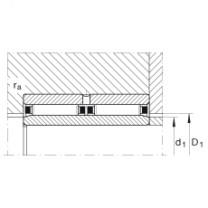 滾針軸承 NAO30X45X26-ZW-ASR1, 無擋邊，雙列