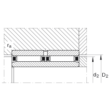 滾針軸承 NAO30X45X26-ZW-ASR1, 無擋邊，雙列